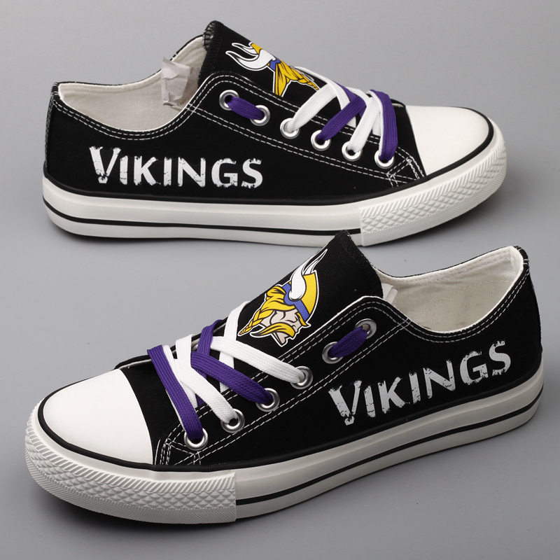 Women's NFL Minnesota Vikings Repeat Print Low Top Sneakers 003